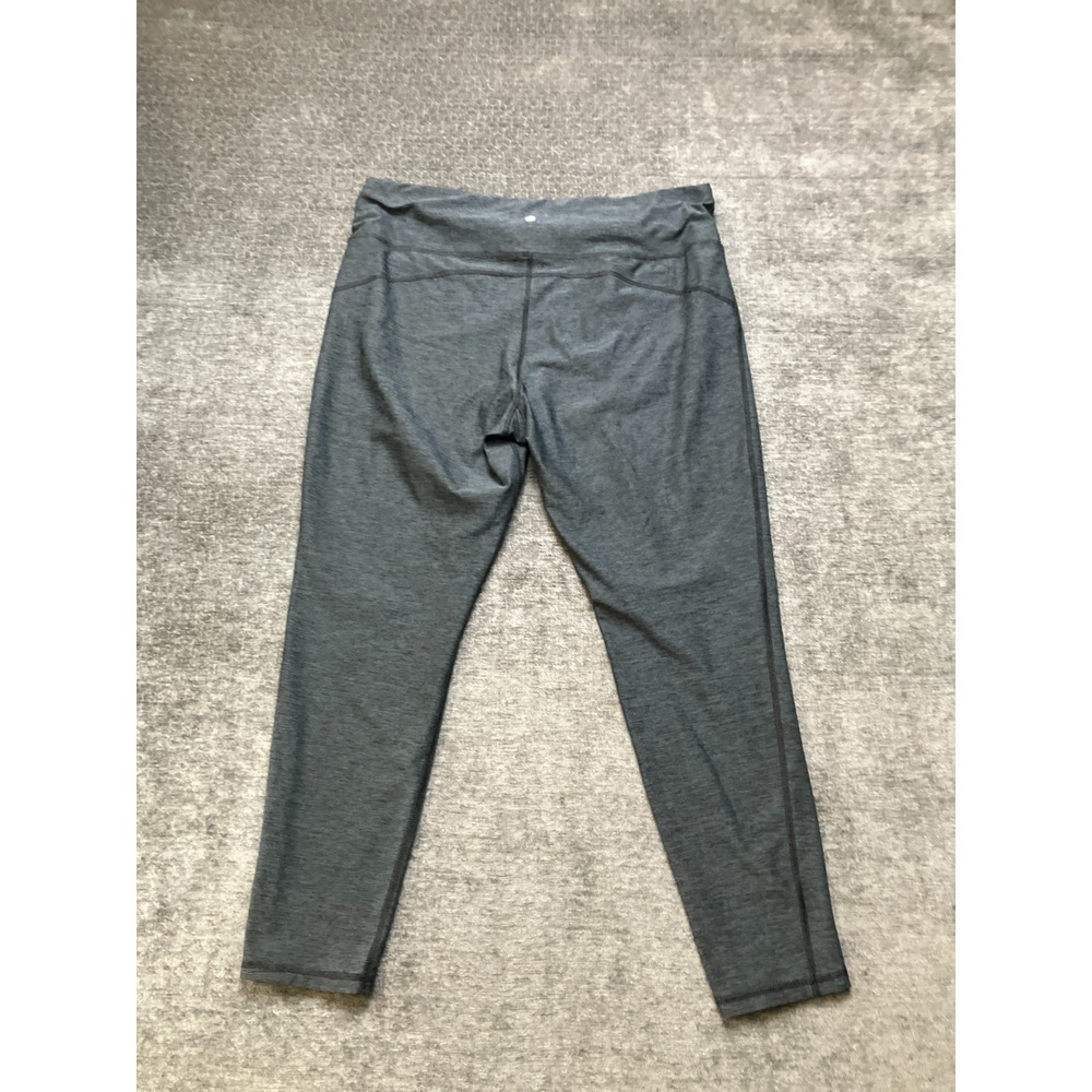 Avia Leggings Women XL 16-18 Gray Stretch Contrast Stitching Pull On Gym Workout - Picture 9 of 15